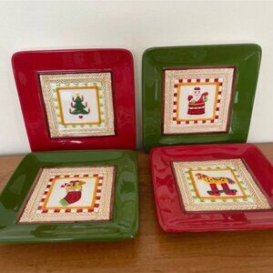 Fitz & Floyd Set of 4 Snack Plates